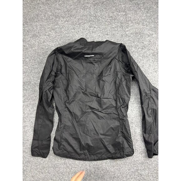 Patagonia Jacket Womens XS Black Snap Front Pullover Lightweight Windbreaker - Picture 6 of 6